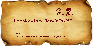 Herskovits Renátó névjegykártya